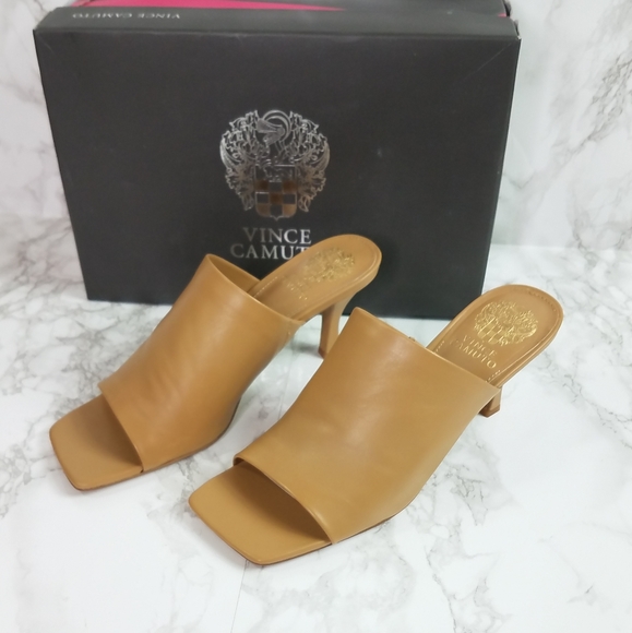 Vince Camuto Shoes - Vince Camuto Arlinala Camel Square Toe Sandal Size 8